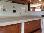 Piano cucina in ceramica Neolith Basalt Beige spessore 12 mm,costa veletta 55mm