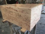 Lavandino in Siwakashi spazzolato 70 x 45 x 30 con fondo scavato per pendenza